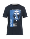 Bikkembergs Man T-shirt Midnight Blue Size M Cotton, Elastane