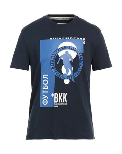 Bikkembergs Man T-shirt Midnight Blue Size M Cotton, Elastane