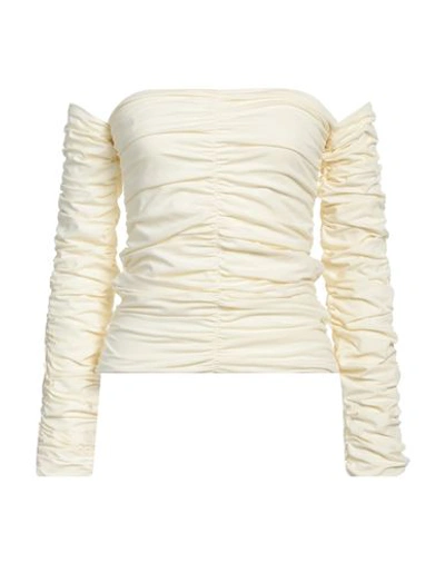 Rohe Róhe Woman Top Cream Size 12 Organic Cotton, Elastane In White