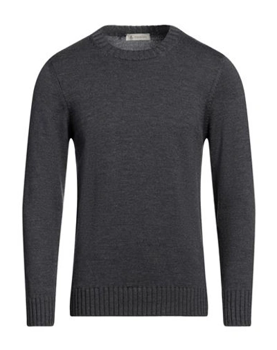 Piacenza Cashmere 1733 Man Sweater Steel Grey Size 38 Virgin Wool