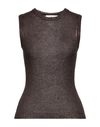 Frase Francesca Severi Woman Sweater Dark Brown Size 6 Acrylic, Mohair Wool, Polyamide In Brown