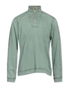 Hand Picked Man Sweatshirt Light Green Size L Cotton In Green