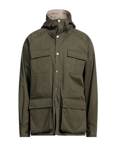 Holubar Man Down Jacket Military Green Size Xl Cotton, Polyurethane In Green