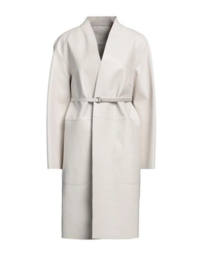 Desa 1972 Woman Overcoat Off White Size 0 Soft Leather In Off White