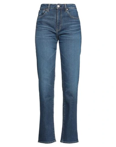 Ag Jeans Woman Jeans Blue Size 26 Cotton, Elastane