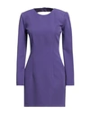 Spell By Access Fashion Woman Mini Dress Purple Size M Polyester, Elastane In Purple