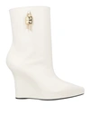 Givenchy Woman Ankle Boots Off White Size 9 Calfskin In Off White