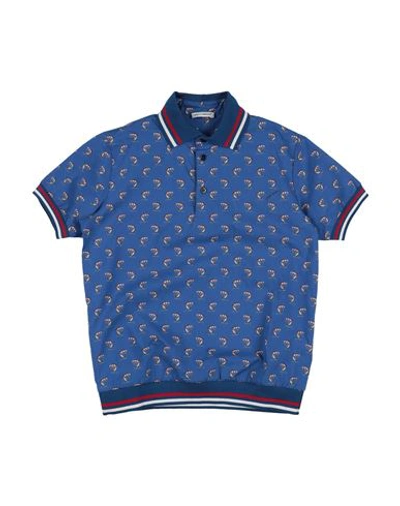 Dolce & Gabbana Babies'  Toddler Boy Polo Shirt Blue Size 4 Cotton, Elastane
