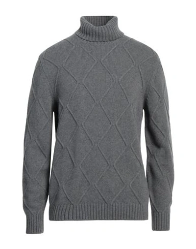 Heritage Man Turtleneck Grey Size 44 Virgin Wool, Cashmere