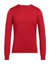 Drumohr Man Sweater Red Size 42 Cotton