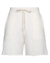 Alpha Studio Woman Shorts & Bermuda Shorts Ivory Size S Virgin Wool In White