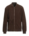 Brian Dales Man Jacket Cocoa Size 46 Soft Leather In Brown