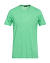 Rossopuro Man T-shirt Green Size 5 Cotton