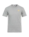 Comme Des Garçons Play Man T-shirt Grey Size S Cotton
