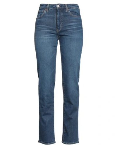 Ag Woman Denim Pants Blue Size 26 Cotton, Elastane