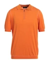 Drumohr Man Sweater Orange Size 46 Cotton