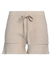 Compagnia Italiana Woman Shorts & Bermuda Shorts Ivory Size Xl Cotton, Polyamide In White