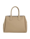 Gum Design Woman Handbag Khaki Size - Textile Fibers In Beige