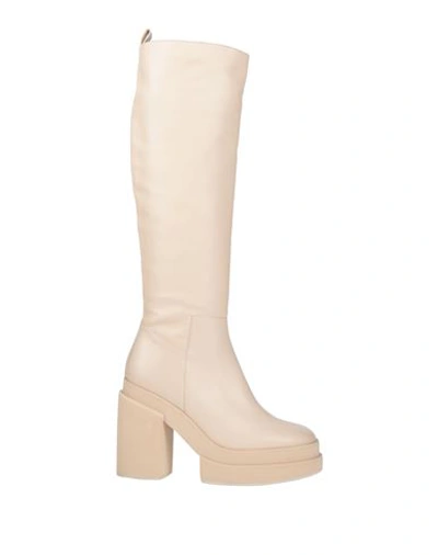 Paloma Barceló Woman Boot Ivory Size 10 Soft Leather In White