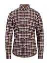 Barbour Man Shirt Burgundy Size S Cotton In Red