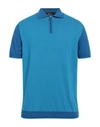Drumohr Man Sweater Azure Size 48 Cotton In Blue