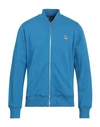 Ps By Paul Smith Ps Paul Smith Mens Ls Reg Fit Bomber Man Sweatshirt Azure Size Xxl Organic Cotton In Blue