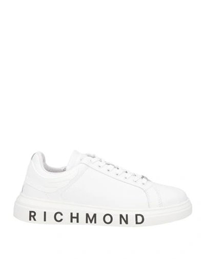 John Richmond Man Sneakers White Size 13 Soft Leather