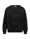 Ag Jeans Man Sweatshirt Black Size Xs Cotton, Polyester