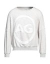 Ag Jeans Man Sweatshirt Light Grey Size Xs Cotton, Polyester In Grey