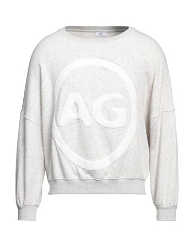 Ag Jeans Man Sweatshirt Light Grey Size M Cotton, Polyester
