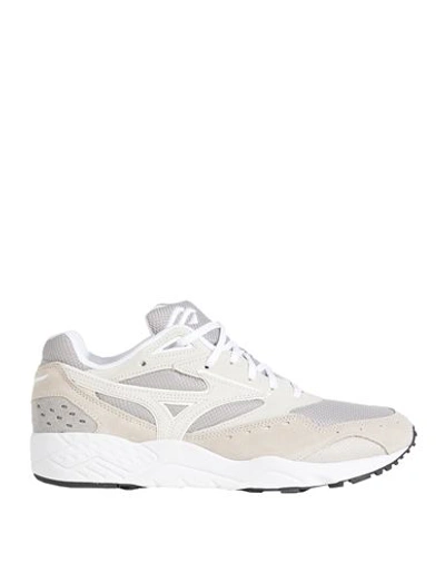 Mizuno Man Sneakers Dove Grey Size 10.5 Soft Leather, Textile Fibers
