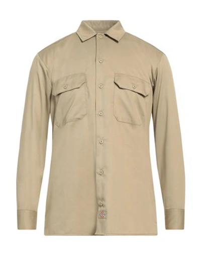 Dickies Man Shirt Sand Size Xxl Polyester, Cotton In Beige