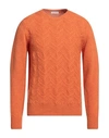 Aion Man Sweater Orange Size 40 Virgin Wool