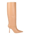 Lola Cruz Woman Knee Boots Camel Size 10 Soft Leather In Beige
