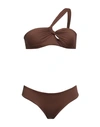 Federica Tosi Woman Bikini Brown Size Xs Polyamide, Elastane