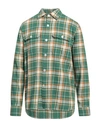 Brooksfield Man Shirt Green Size L Cotton