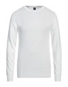 Fedeli Man Sweater White Size 44 Cotton In White