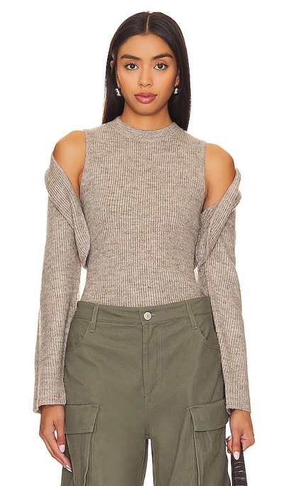 Lna Ultra Shrug Set In Grey