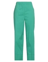 Antonelli Woman Pants Green Size 10 Cotton, Polyamide, Elastane