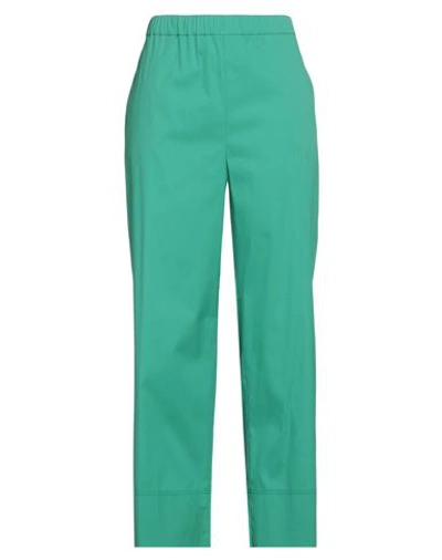 Antonelli Woman Pants Green Size 14 Cotton, Polyamide, Elastane