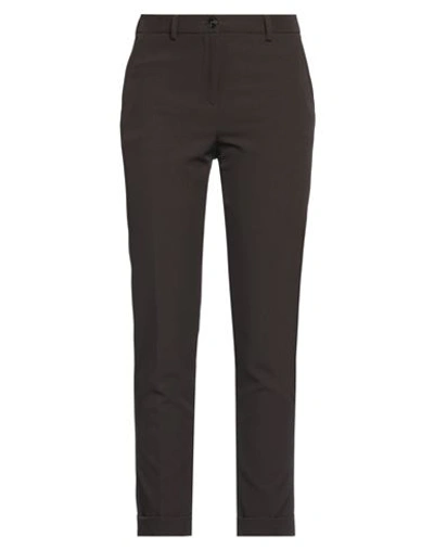 19.70 Nineteen Seventy Woman Pants Dark Brown Size 4 Polyester, Elastane In Brown