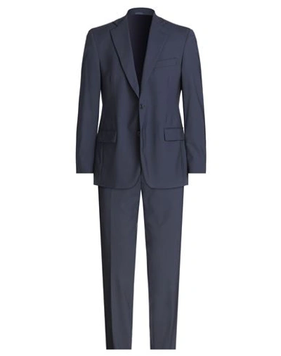 Tombolini Man Suit Midnight Blue Size 48 Virgin Wool, Elastane
