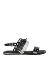 Tosca Blu Woman Sandals Black Size 9 Textile Fibers In Black