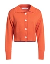 Bloved Woman Cardigan Orange Size L Merino Wool, Cashmere