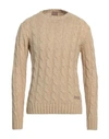 Peter Hadley Man Sweater Beige Size Xl Acrylic, Cotton, Polyester, Wool In Beige