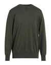 +39 Masq Man Sweater Military Green Size 42 Cotton, Wool