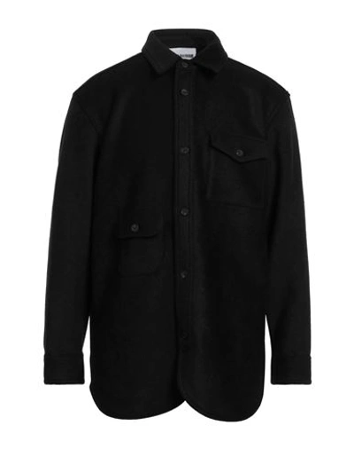 Han Kjobenhavn Tonal-print Long-sleeve Shirt In Black