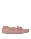 Tod's Woman Loafers Pastel Pink Size 8 Soft Leather