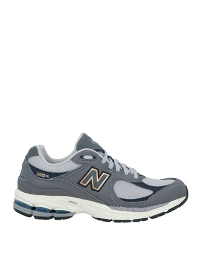 New Balance Man Sneakers Lead Size 9 Leather, Textile Fibers In Grey