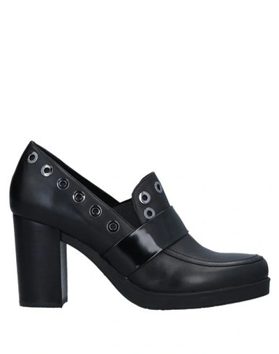 Luciano Barachini Woman Loafers Black Size 10 Calfskin